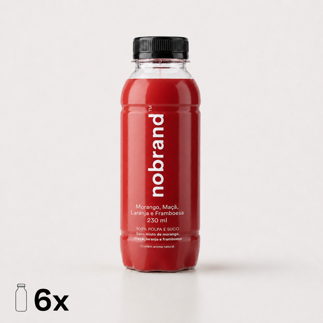 Nobrand Suco de Frutas Vermelhas | Pack 6 unidades