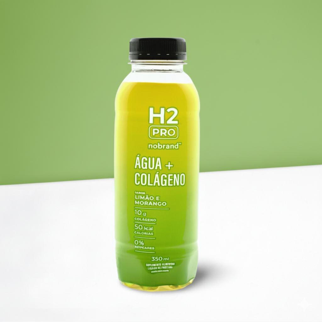 H2PRO Limão e Morango nobrand | Kit 12 unidades 350ml