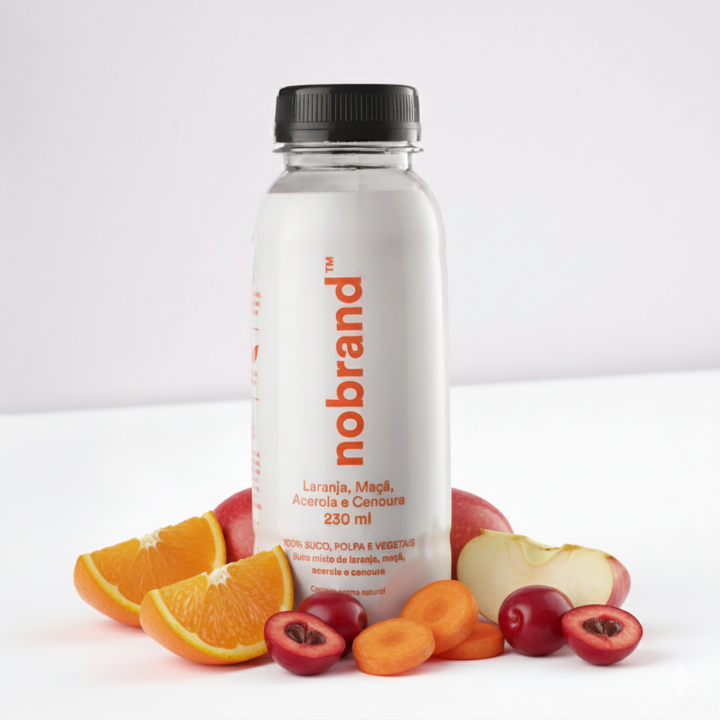 Suco de Laranja, Maçã, Acerola e Cenoura nobrand | 100% Natural, Zero