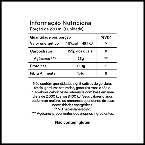 Tabela Nutricional Suco de Frutas Amarelas freeshipping - nobrand